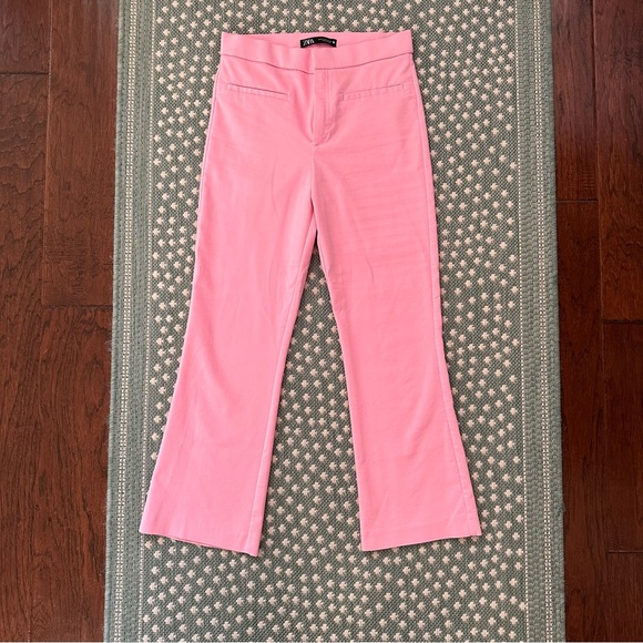 Zara pink flare crop pants - Picture 2 of 3